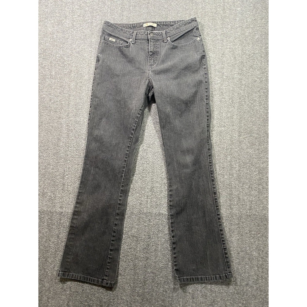 Lee Women Mid Rise Bootcut Lower On Waist Jeans Stretch Black Size 12 Long